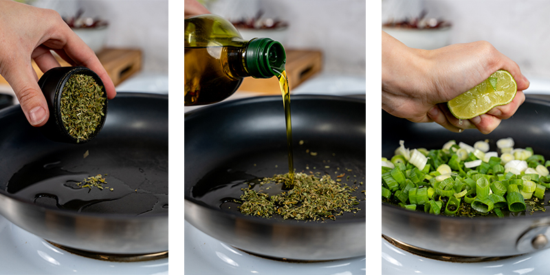 Doe Je Cannabis, Een Beetje Water, Olie, Bosui En Limoensap In De Crockpot