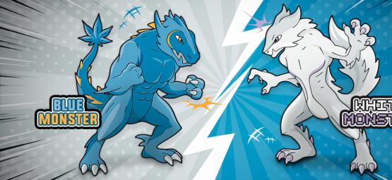 Blue Monster vs White Monster: De Battle Van De Eeuw
